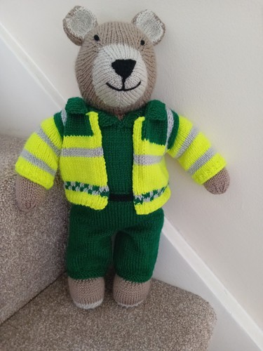 New hand knitted teddy - knitted, bear