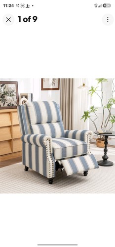 Blue white stripe adjustable - white,