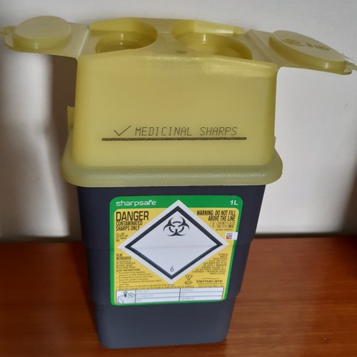 Sharpsafe sharps bin tub - 1l,