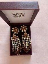 Fantastic Elizabeth Duke Drop Earings Clip On Very Pretty Party Never Worn