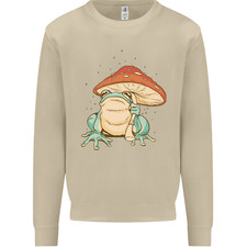 A Frog Under a Toadstool Umbrella Toad Mens Sweatshirt Jumper