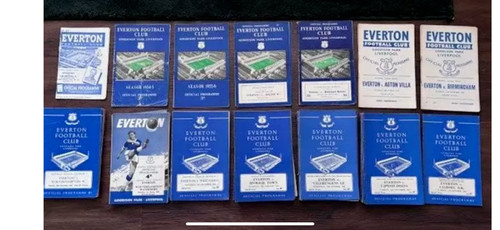 Everton home programmes - everton, f.c