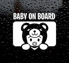 BABY ON BOARD TEDDY BEAR DECAL