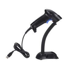 Handheld 1D Laser USB Wired Barcode Scanner with Stand For POS System Shop