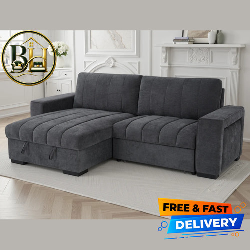 Corner sofa bed franklin - bed, grey