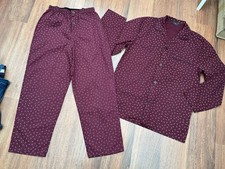 Mens M&S Burgundy Paisley PJs