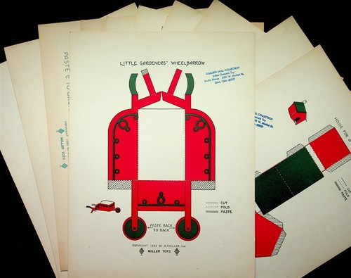Paper doll house barn santa - paper,