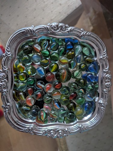 Glass marbles colourful - 60,