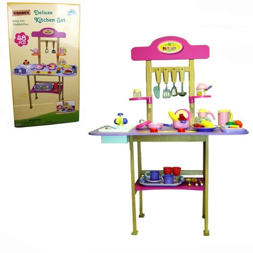 Wooden play kitchen - play,
