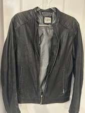 Armani Collezioni - Black Leather Lamb skin Jacket - Men Size Uk - S/ M Goodused