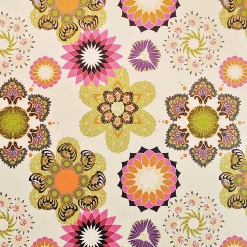 Faux suede retro floral fruit - suede,