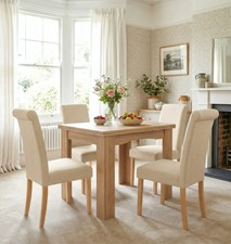 Dining Table Set, Oak Flip Top