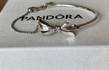 Genuine Pandora Brilliant Bow Bracelet Size 2 Very Good 18-19CM S925 ALE
