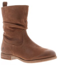 Hush Puppies Womens Boots Biker Emilia Leather Zip tan UK Size