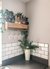 Rustic pallet wooden wine rack