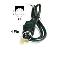 4Pin Din Plug Cable, 12 inch