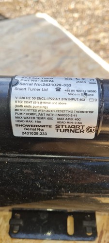 Stuart turner monsoon - stuart, pump