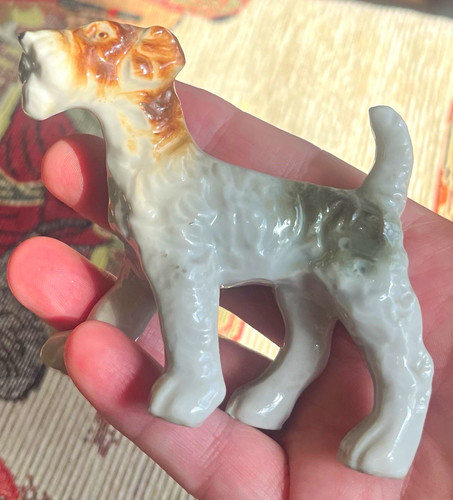 Wire fox terrier glazed - wire,