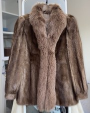 Vintage Brown Mink Dyed Blue