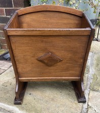 Vintage Wood Magazine Rack /