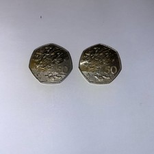 2 1994 Gibraltar 50p coins