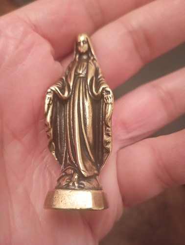 Brass copper ornament - ornament, virgin