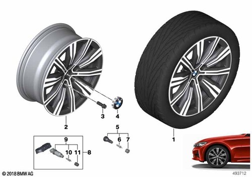 Bmw genuine light alloy wheel - genuine,