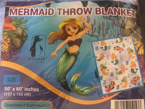 Mermaid blanket throw - mermaid,