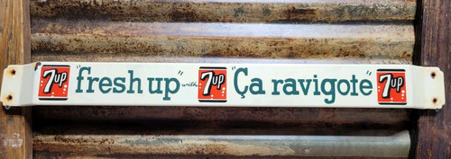 Vintage 7up porcelain - sign, old