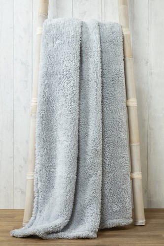 Silver teddy bear fleece - bear,