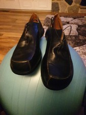 Cydwoq Men's Handmade Black Leather Shoes UK 10