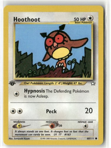 Pokemon hoothoot 060 111 1st - hoothoot,