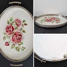 Vintage White Oval Serving