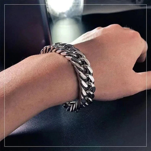 Men cuban chain bracelet - men,