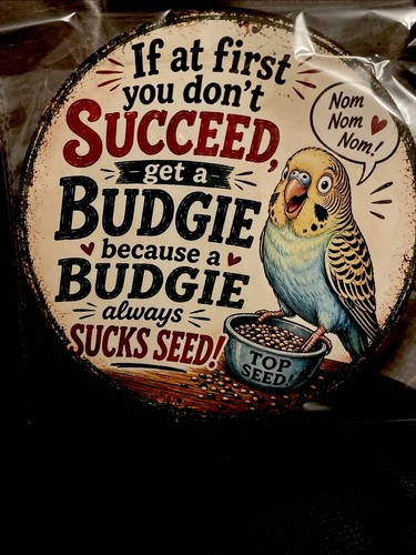 Budgie metal wall - wall, sign