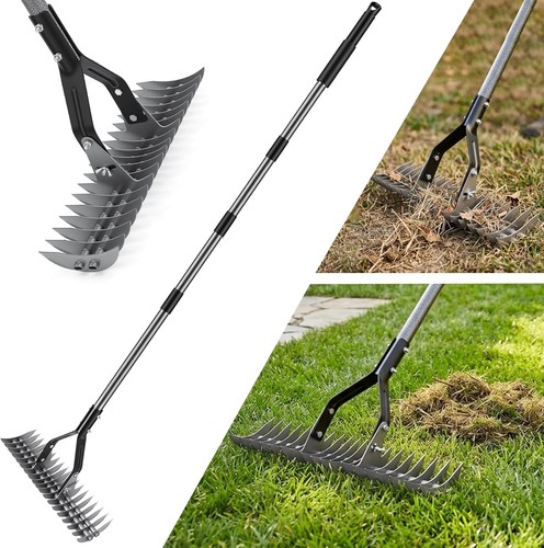 Thatch rake steel - curved, tip
