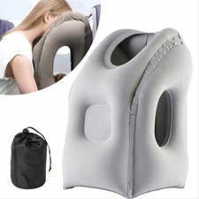 Travel Inflatable Air Cushion Pillow for Airplane Office Nap Rest Neck Head Chin