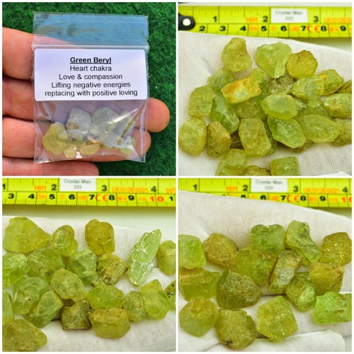 Green beryl crystal mineral - beryl,