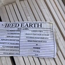 Fired Earth Classic Light Travertine Tiles 9.8cm X 20cm Honed May Split The LOT