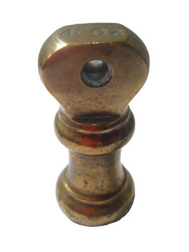 Antique 4oz brass weight - antique,
