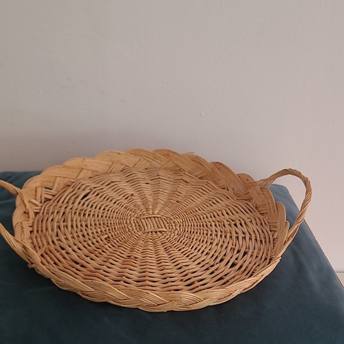 Round brown woven - round,