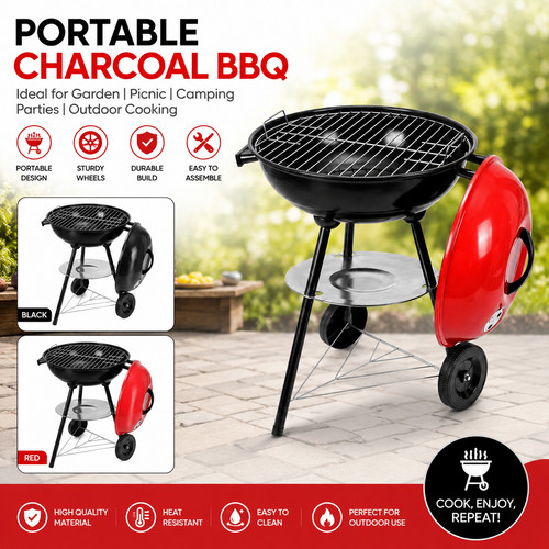 Portable charcoal bbq grill - portable,