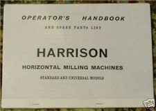 Harrison Horizontal Milling Machine Manual