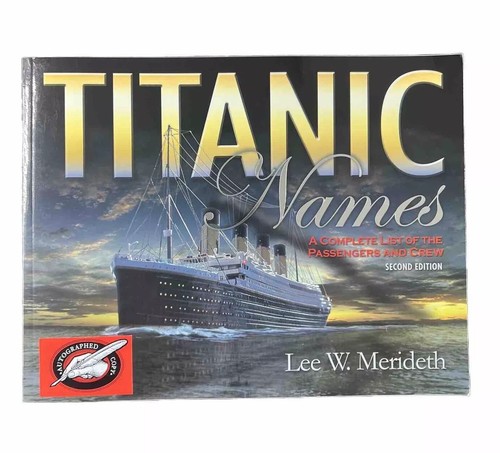 Signed titanic names passenger - titanic,