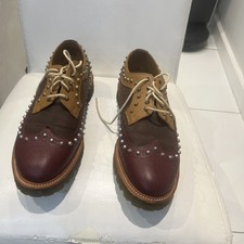 Dr Martens 5 Hole 3989 Dallon Oxblood Tan Brown 15410625 Doc