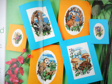 WOODLAND WALK. LIFELIKE ANIMALS & FLOWERS. 6 CROSS STITCH CHARTS. FOR CHARITY ?