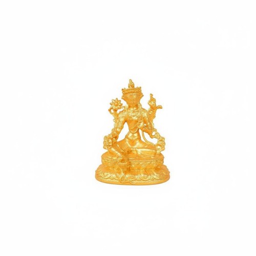 Miniature golden buddha - golden,