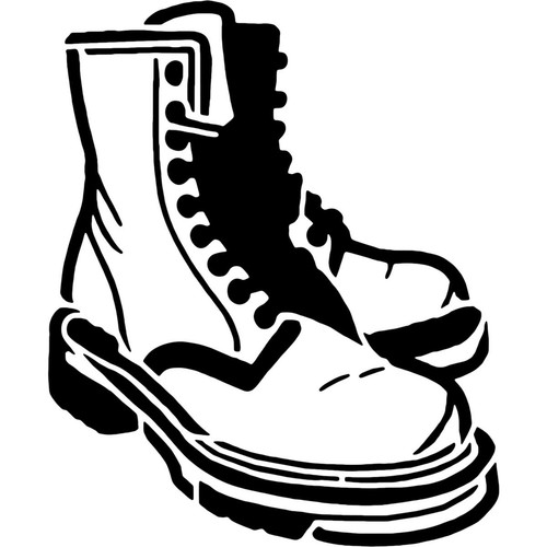 Military boots stencils - 'military, boots'