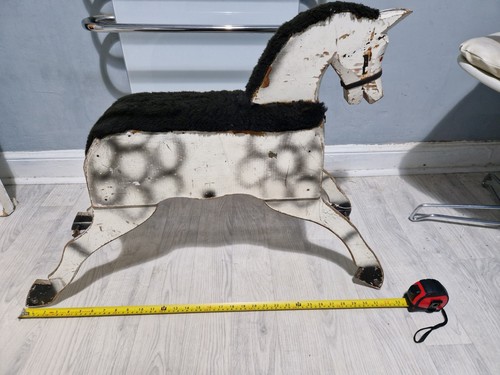 Vintage wooden rocking horse - wooden,