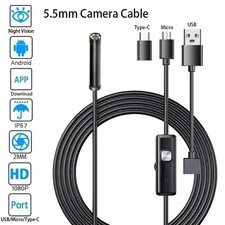3 in 1 USB Type C Endoscope Borescope Snake Inspection Camera  Phone Android 5M